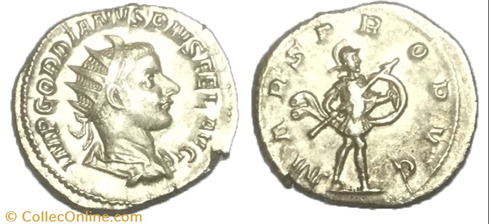 Antoninien GORDIEN III monnaie antique av jc ap romaine antoninien gordien iii
