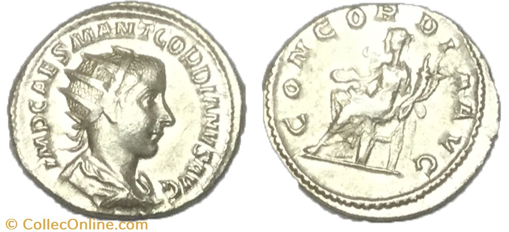 Antoninien GORDIEN III monnaie antique av jc ap romaine antoninien gordien iii