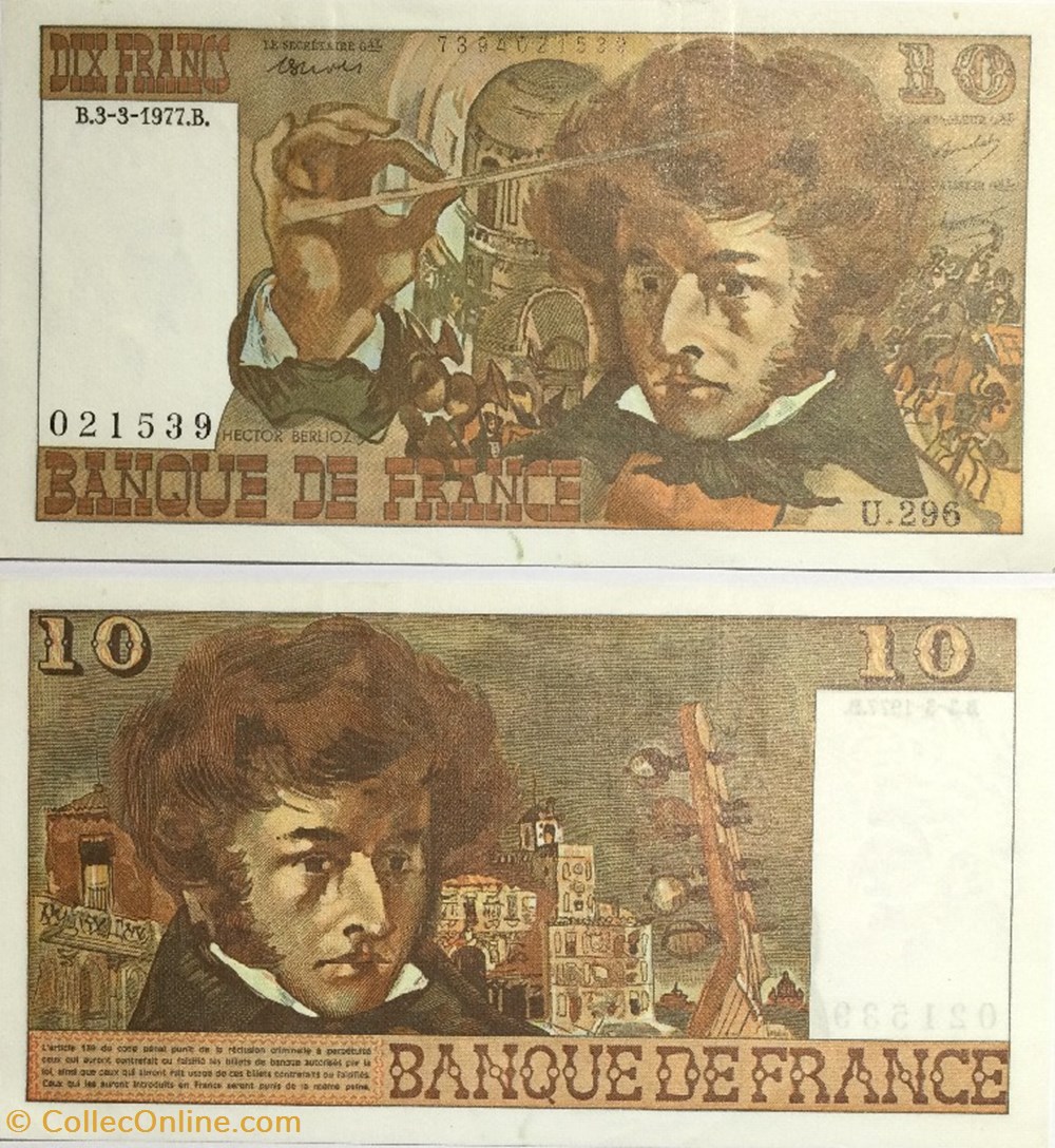 billets euros 10 francs berlioz france 1974 f 63 21
