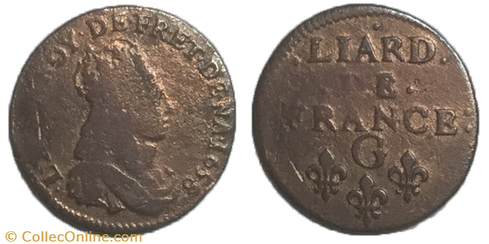 monnaie royale liard de france 1658 g