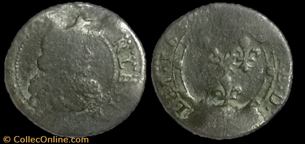 double tournois Charles 1er de gonzague Ardennes 163.. monnaie france feodale double tournois charles 1er de gonzague ardennes 163