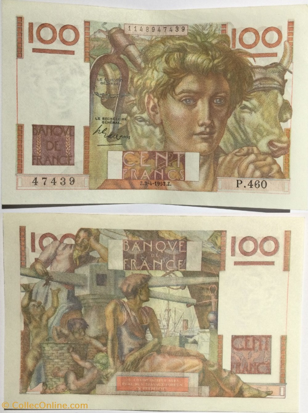 100 Francs JEUNE PAYSAN FRANCE 1952 F.28.32 billets europe 100 francs jeune paysan france 1952 f 28 32