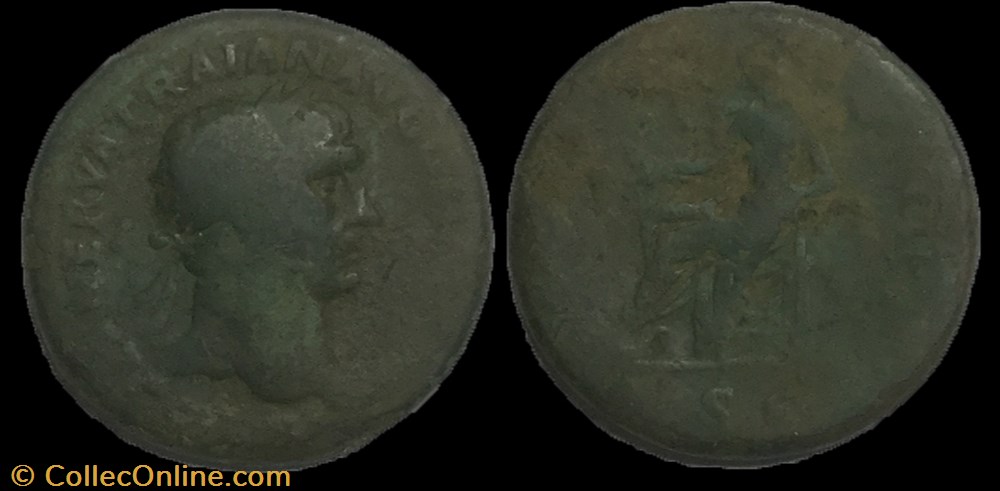 Sesterce TRAJAN monnaie antique av jc ap romaine sesterce trajan