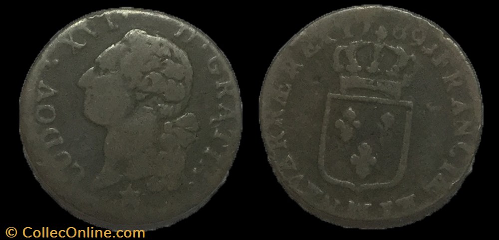 monnaie france royale sol dit a ecu louis xvi 1789 ma