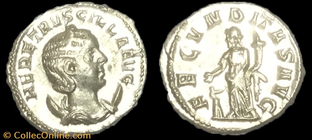 Antoninien ÉTRUSCILLE monnaie antique av jc ap romaine antoninien etruscille