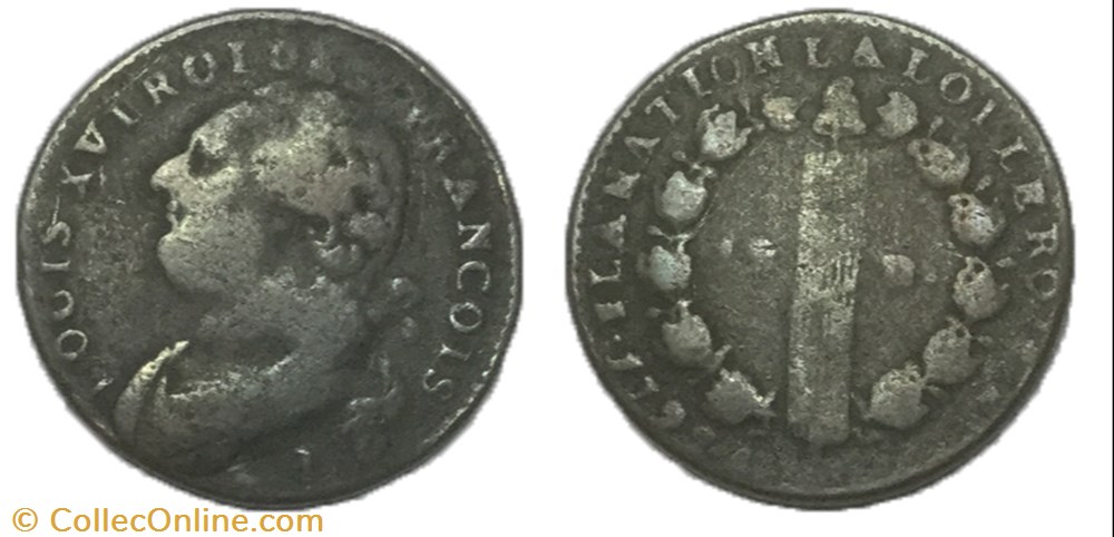 monnaie france royale 12 deniers dit au faisceau louis xvi 1791 i