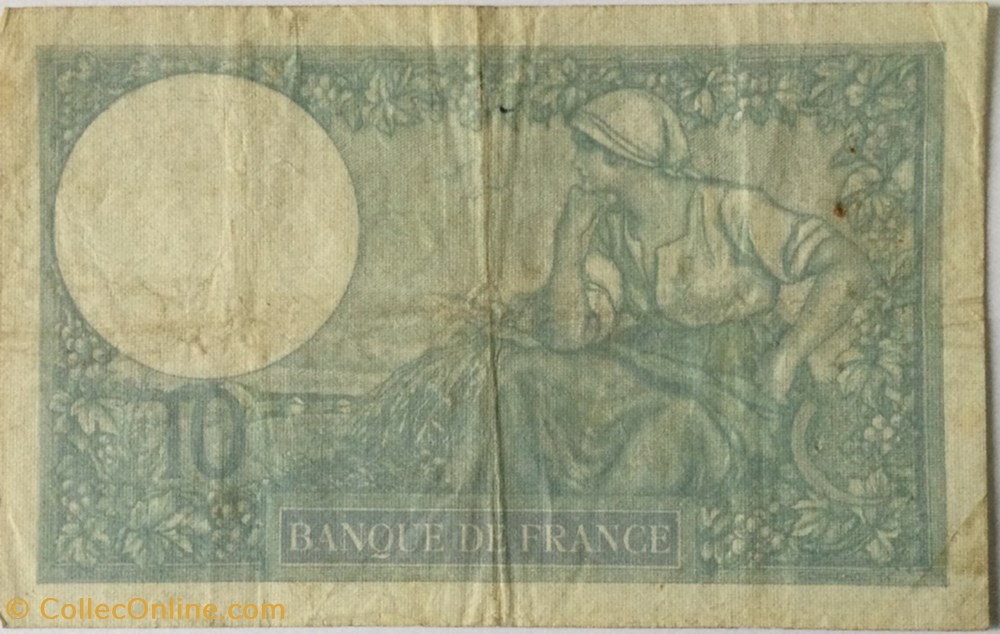 billets euros 10 francs minerve modifie france 1941 f 07 29