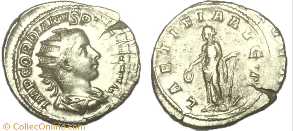 Antoninien GORDIEN III monnaie antique av jc ap romaine antoninien gordien iii