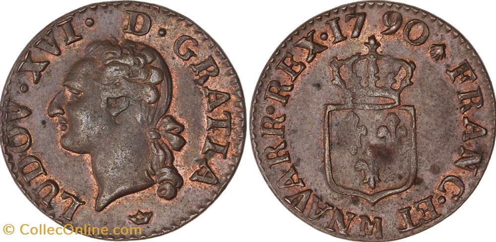 liard Louis XVI 1790 M {Toulouse} MS 63 monnaies france royales liard louis xvi 1790 m toulouse ms 63
