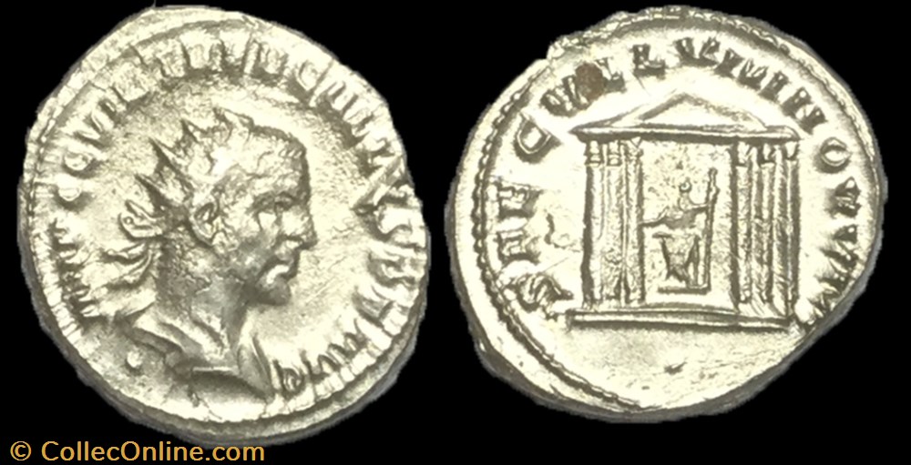 Antoninien TRÉBONIEN GALLE monnaie antique av jc ap romaine antoninien trebonien galle