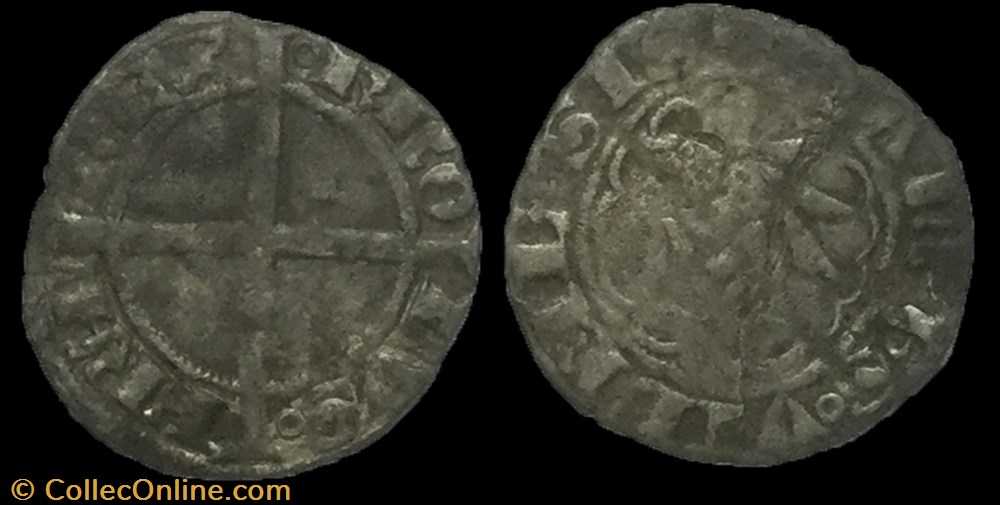 Petit blanc CHARLES VII DAUPHINÉ - DAUPHINS DU VIENNOIS monnaie france feodale petit blanc charles vii dauphine dauphins du viennois