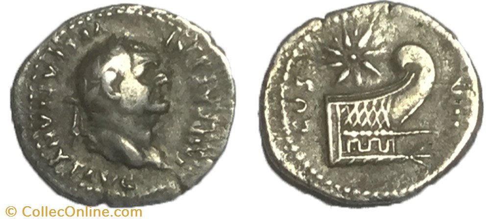 monnaie antique av jc ap romaine denier vespasien