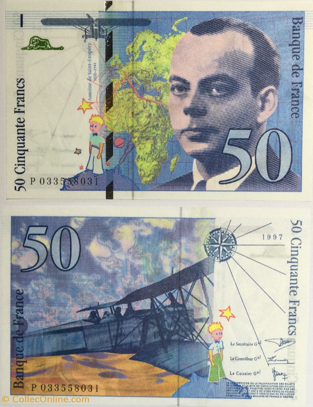 50 Francs SAINT-EXUPÉRY FRANCE 1997 F.73.04 billets europe 50 francs saint exupery france 1997 f 73 04