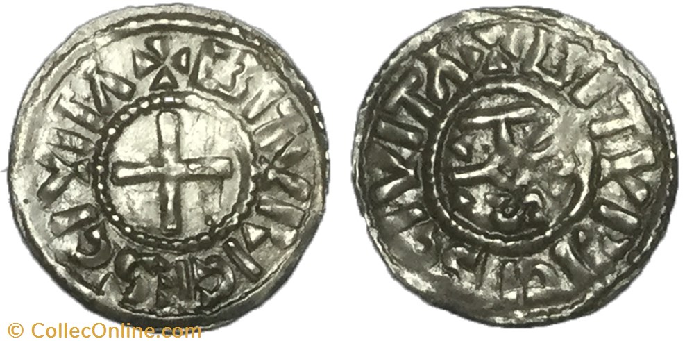 denier Charles II le chauve ou Charles le gros monnaie france carolingienne denier charles ii le chauve ou charles le gros