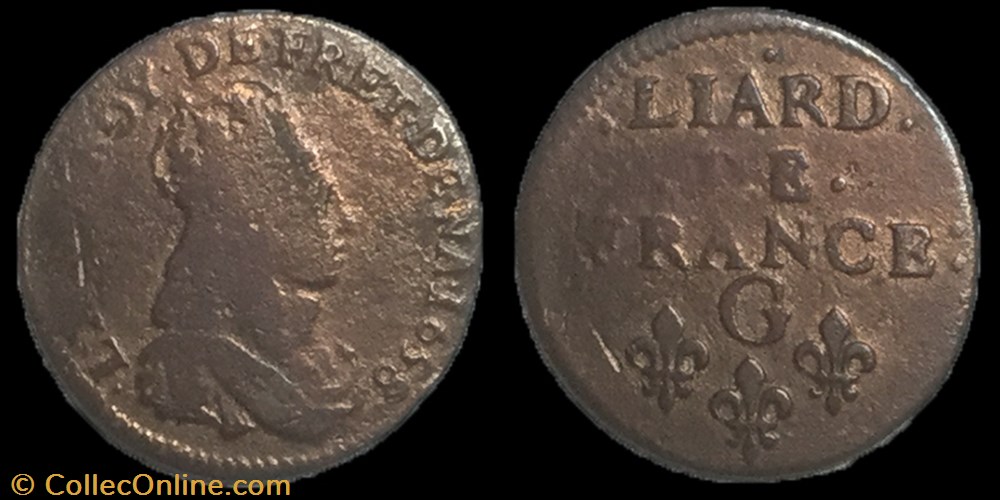 monnaie royale liard de france 1658 g