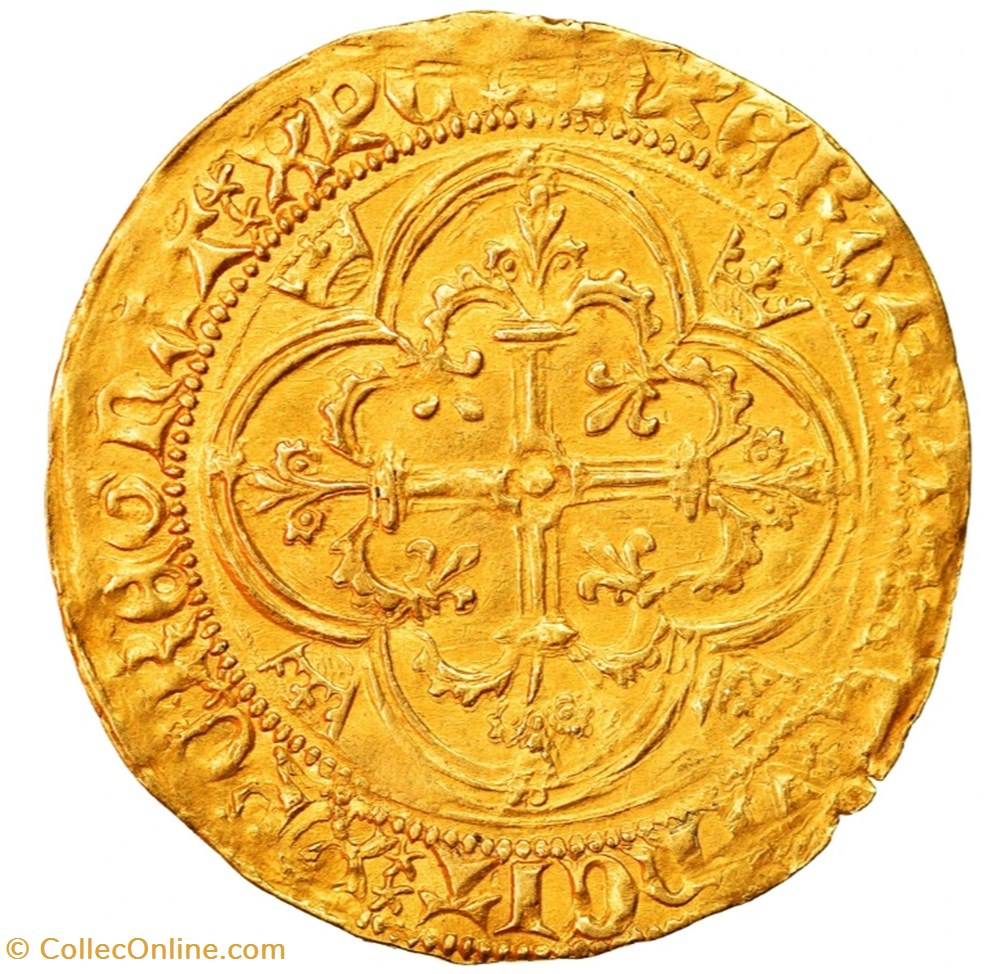 1422-1461 Charles VII le Victorieux Royal d'or - Bourges 3 monnaies europe medievale france royales 1422 1461 charles vii le victorieux royal or bourges