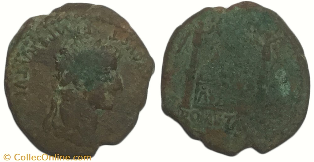 As TIBÈRE monnaie antique av jc ap romaine as tibere