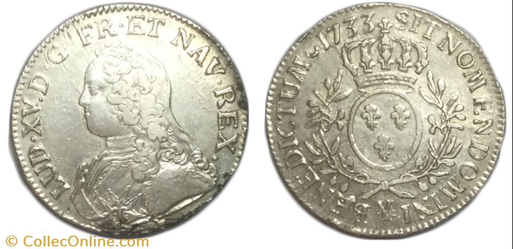 Écu dit “aux branches d'olivier” monnaie france royale ecu dit aux branches olivier