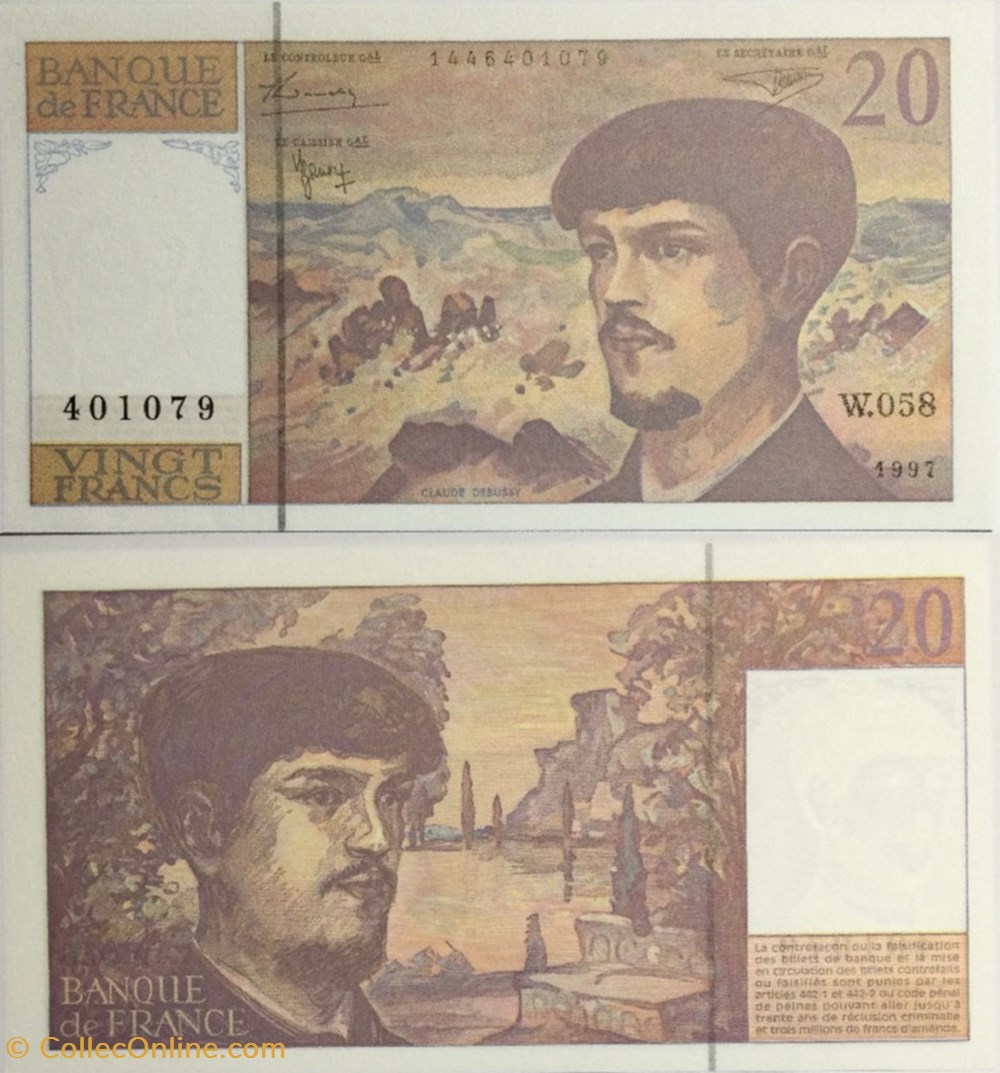 20 Francs DEBUSSY Modifié FRANCE 1997 F.66ter.02 billets europe 20 francs debussy modifie france 1997 f 66ter 02