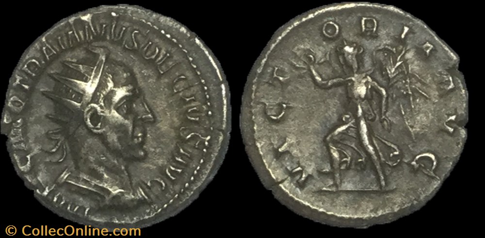 Antoninien TRAJAN DÈCE monnaie antique av jc ap romaine antoninien trajan dece