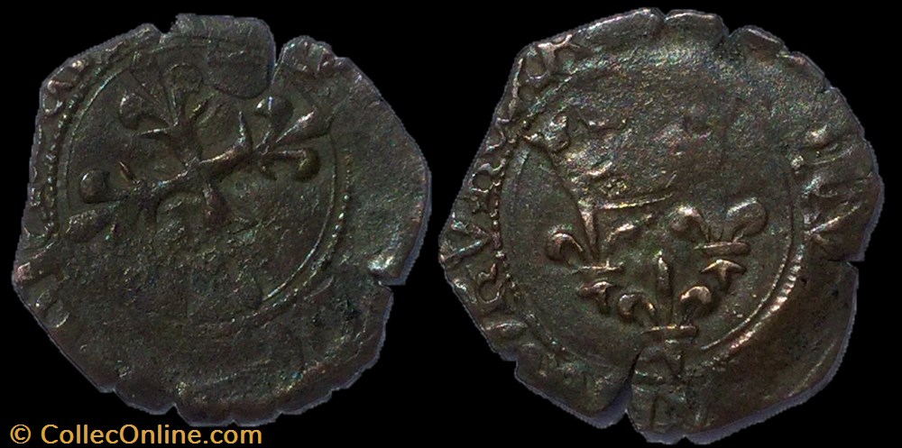Gros dit de florette Charles VI monnaie france royale gros dit de florette charles vi