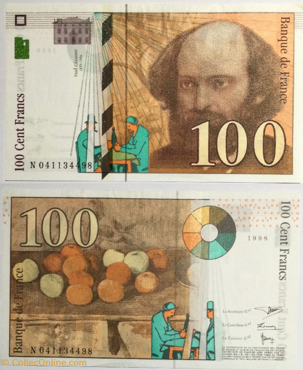 100 Francs CÉZANNE FRANCE 1998 F.74.02 billets europe 100 francs cezanne france 1998 f 74 02