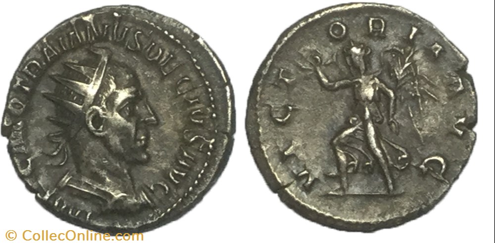 Antoninien TRAJAN DÈCE monnaie antique av jc ap romaine antoninien trajan dece