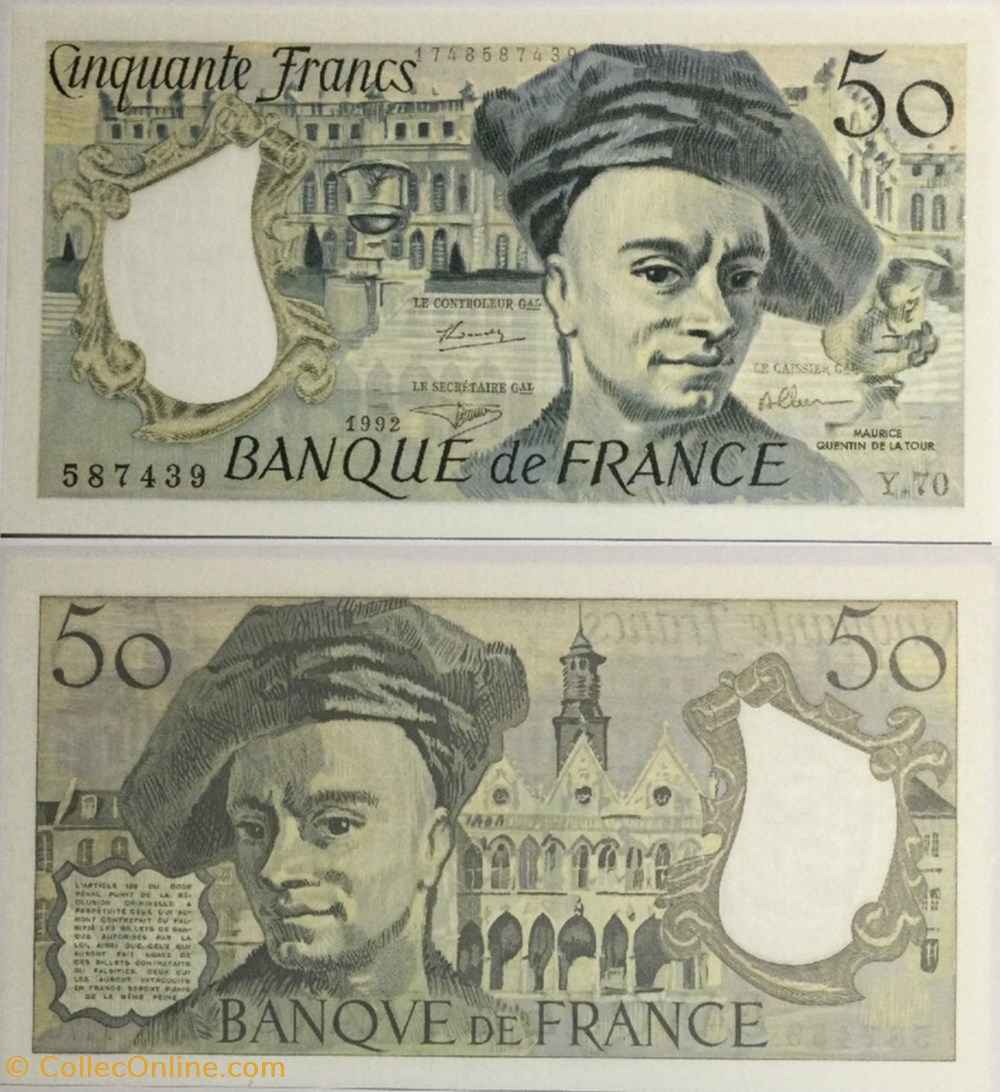 50 Francs QUENTIN DE LA TOUR FRANCE 1992 F.67.18 billets europe 50 francs quentin de la tour france 1992 f 67 18