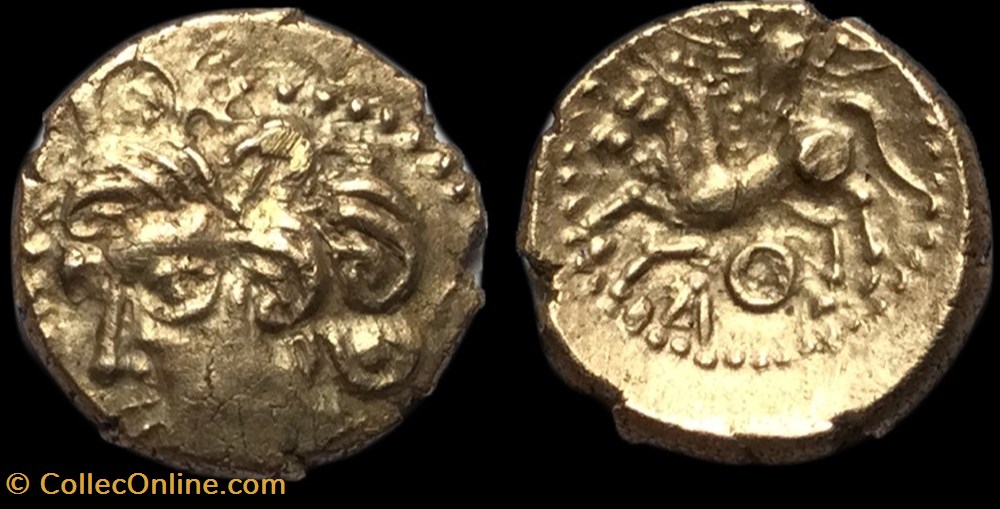 monnaies antiques celtes un sixieme de statere a l aigle bituriges cubes