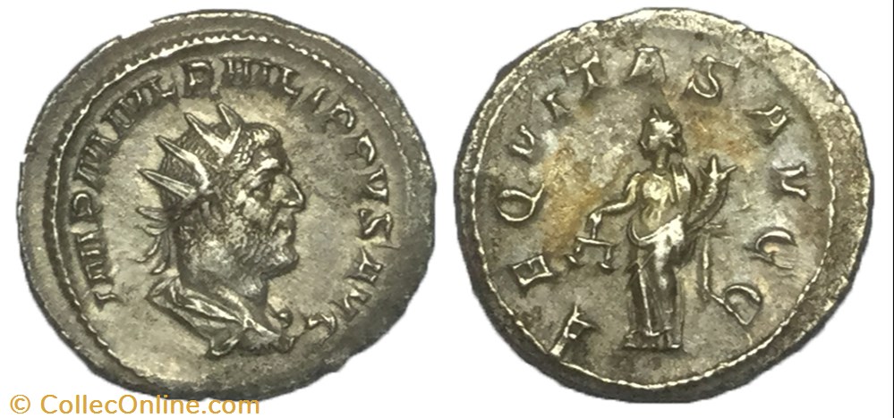 monnaie antique av jc ap romaine antoninien philippe ier arabe