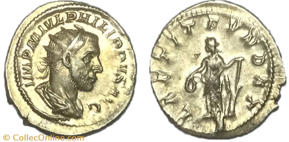 Antoninien PHILIPPE Ier L'ARABE monnaie antique av jc ap romaine antoninien philippe ier arabe