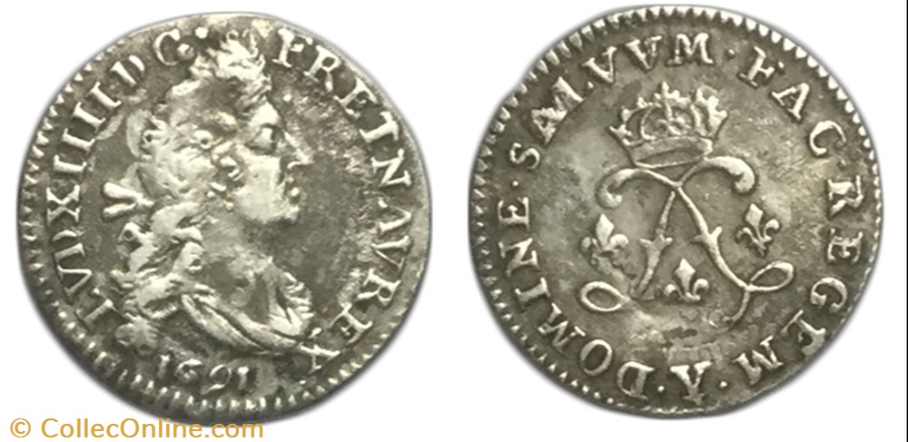 Quatre sols aux deux L couronnées monnaie france royale quatre sols aux deux l couronnees