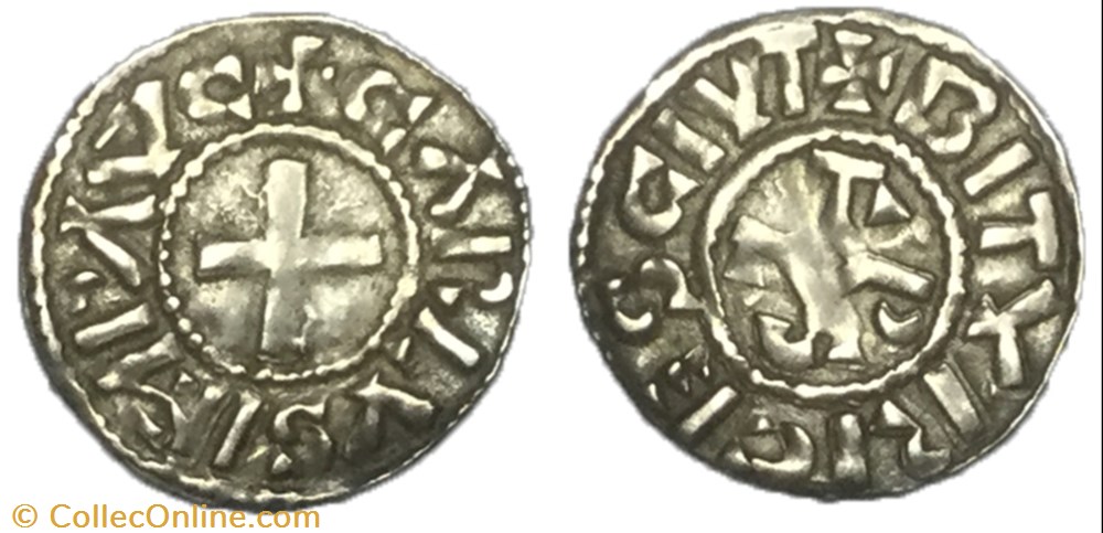 denier Charles II bourges monnaie france carolingienne denier charles ii bourges