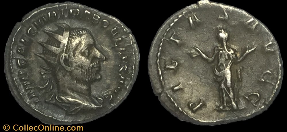 Antoninien TRÉBONIEN GALLE monnaie antique av jc ap romaine antoninien trebonien galle