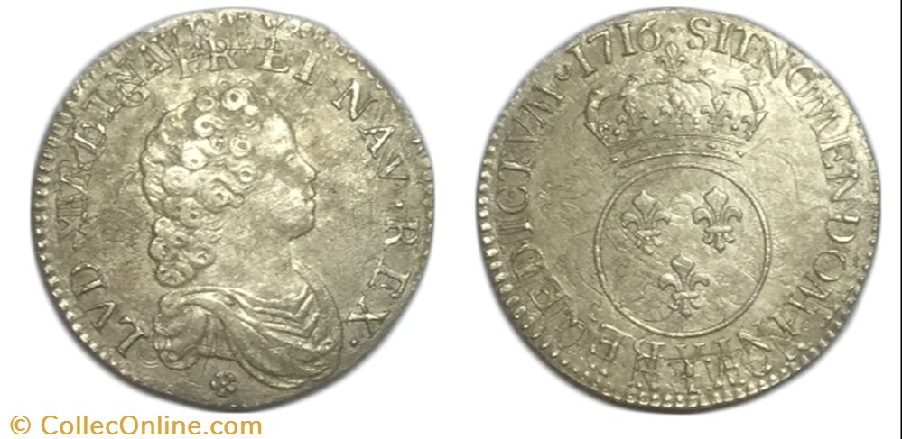 Demi-écu dit "vertugadin" monnaie france royale demi ecu dit vertugadin