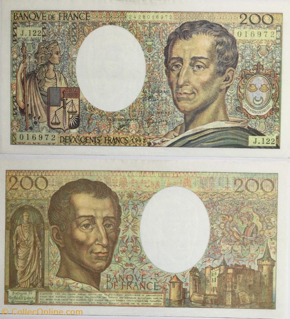 200 Francs MONTESQUIEU FRANCE 1992 F.70.12b billets europe 200 francs montesquieu france 1992 f 70 12b