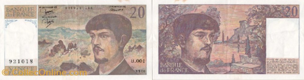20 Francs DEBUSSY FRANCE 1980 F.66.01 billets europe 20 francs debussy france 1980 f 66 01