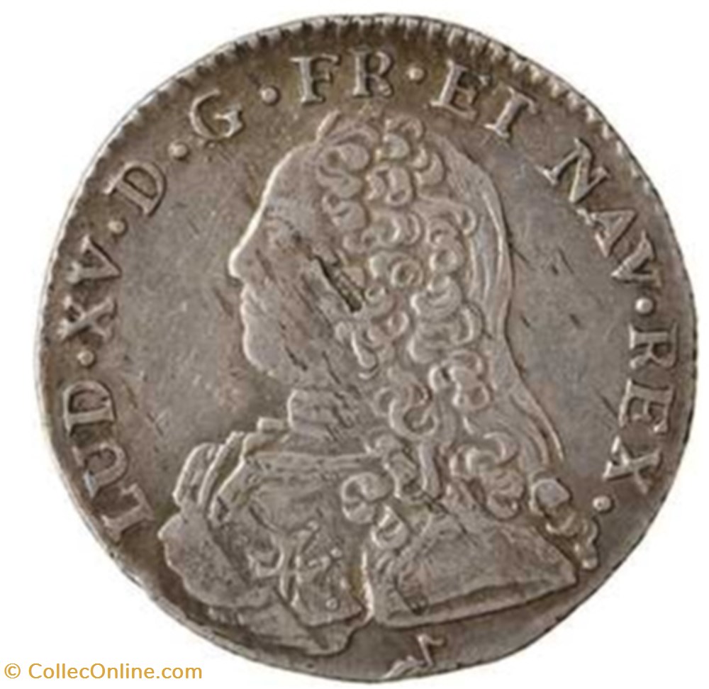 LOUIS XV, DIXIÈME D’ÉCU AUX RAMEAUX D’OLIVIER, 1726 BOURGES monnaies europe medievale france royales louis xv dixieme d ecu aux rameaux d olivier 1726 bourges