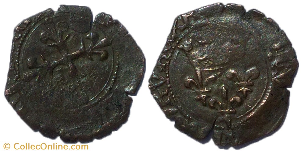 Gros dit de florette Charles VI monnaie france royale gros dit de florette charles vi