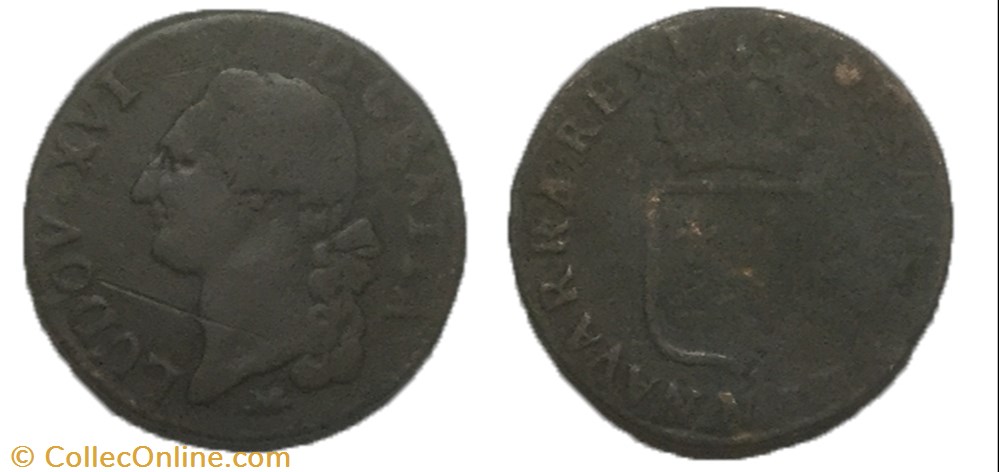 Sol dit à l'écu Louis XVI 1789 N monnaie france royale sol dit a ecu louis xvi 1789 n