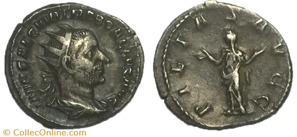 Antoninien TRÉBONIEN GALLE monnaie antique av jc ap romaine antoninien trebonien galle