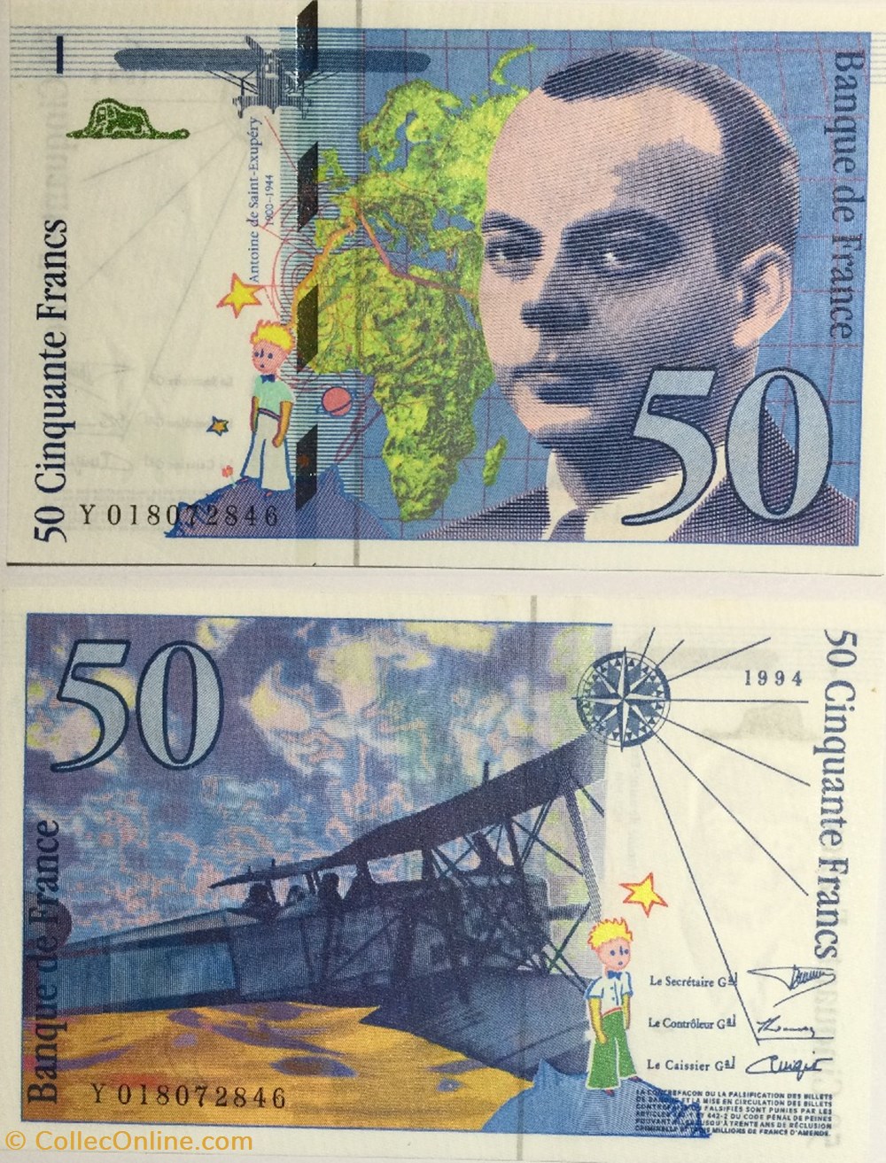billets europe 50 francs saint exupery france 1994 f 73 01