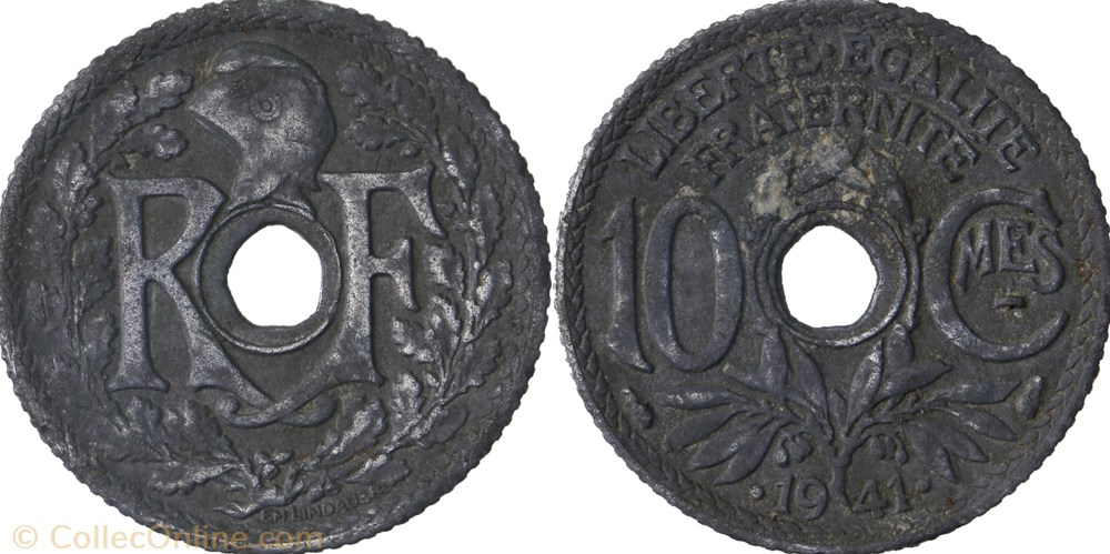 10 centimes lindauer 1941 frappe médaille monnaie france moderne 10 centimes lindauer 1941 frappe medaille