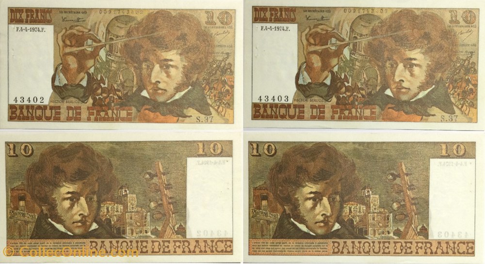 billets europe 10 francs berlioz france 1974