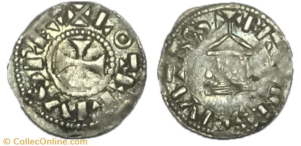denier Lothaire bourges monnaie france carolingienne denier lothaire bourges