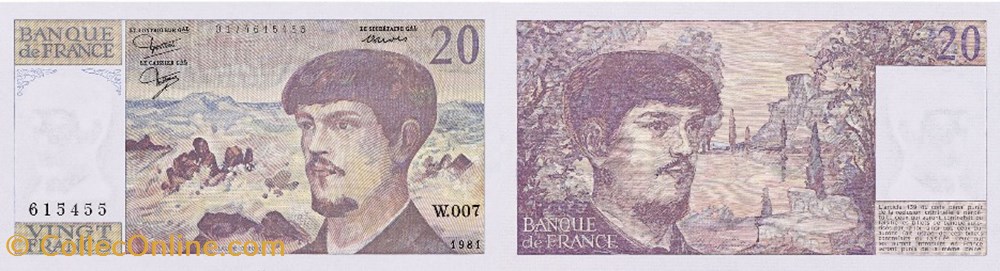 billets europe 20 francs debussy france 1981 f 66 02w7