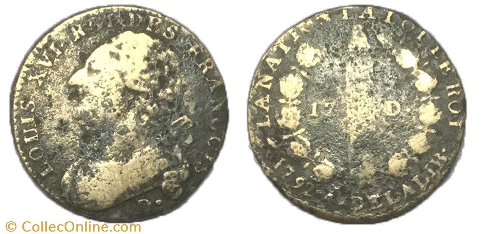 monnaie france moderne 12 deniers dit au faisceau louis xvi 1792 d