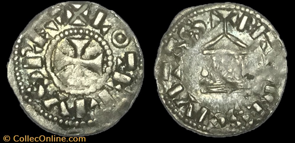 denier Lothaire bourges monnaie france carolingienne denier lothaire bourges