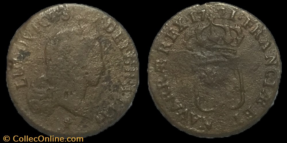 Demi-sol au buste enfantin Louis XV 1721 S monnaie france royale demi sol au buste enfantin louis xv 1721 s