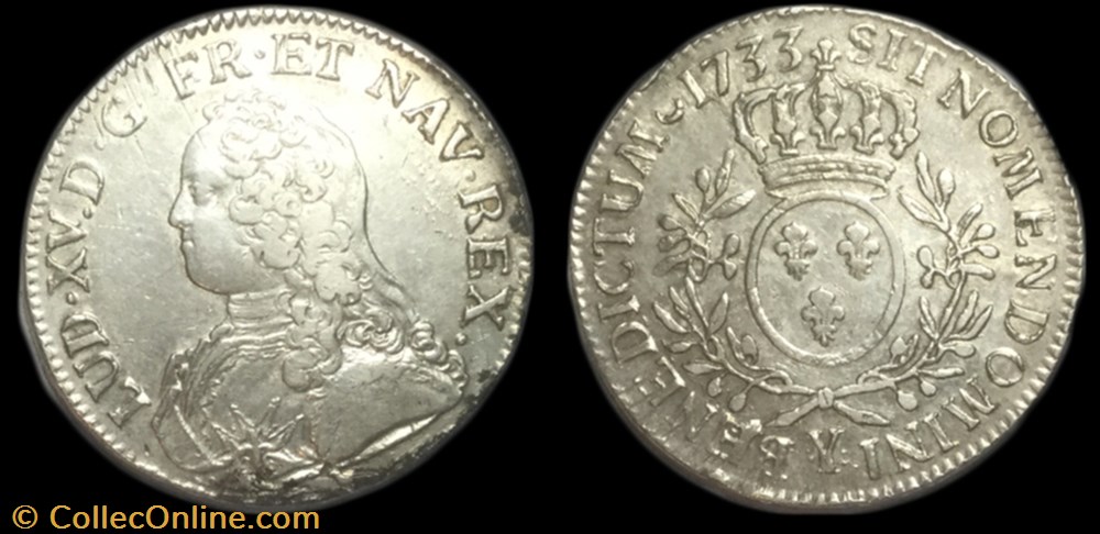 Écu dit “aux branches d'olivier” monnaie france royale ecu dit aux branches olivier